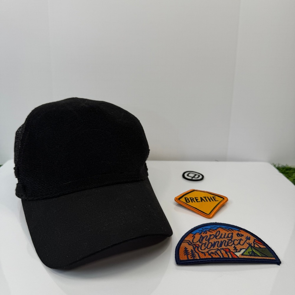 Canopy Trucker Hat Unisex Snapback Black OS‎ Nylon Mesh Patches Venice CA
